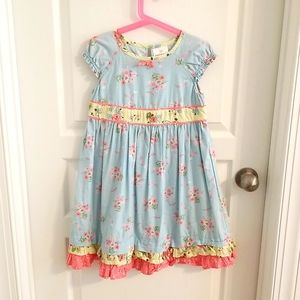 Hanna Andersson Gir's dress size 110 (size 6) with flowers